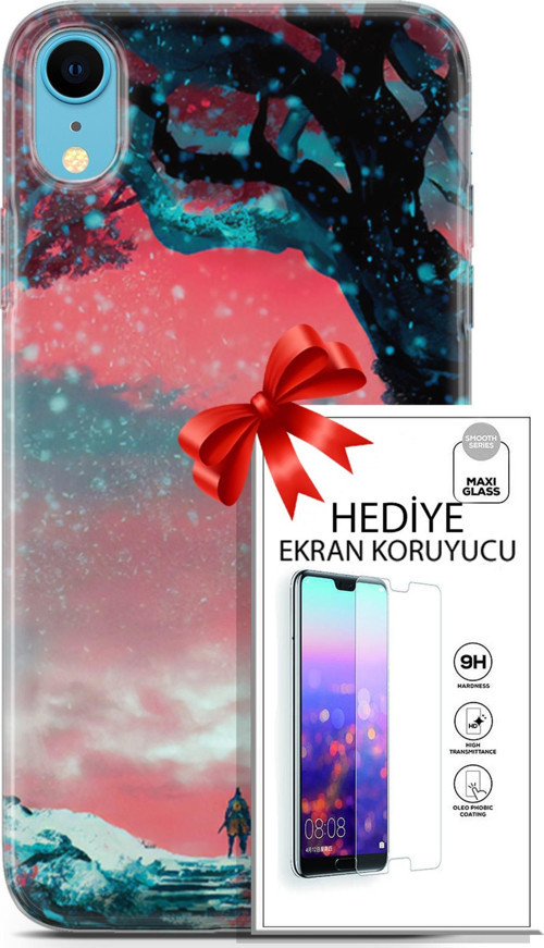 Apple İphone Xr Kılıf Orijinal Seri Neo 01 Bıçaklı Joker Telefon Kılıfı + Ekran Koruyucu