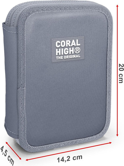 Coral High Kids Pembe Rengarenk Dondurma Desenli Çift Katlı Kalem Çanta 11131 5
