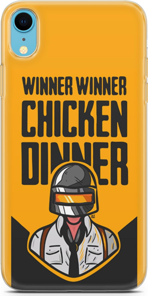 Apple İphone Xr Kılıf Orijinal Seri Typo 17 Winner Chicken Dinner Yumuşak Kılıf