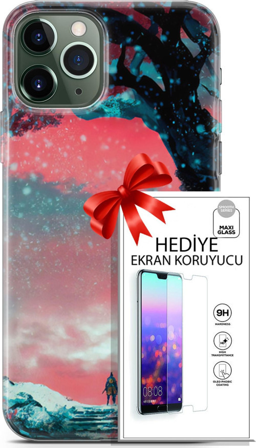 Apple İphone 11 Pro Max Kılıf Orijinal Seri Neo 01 Bıçaklı Joker Telefon Kılıfı + Ekran Koruyucu