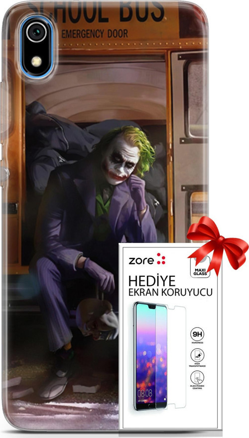 Xiaomi Redmi 7A Kılıf Orijinal Seri Supers 05 Joker Poster Koruma Kılıfı + Ekran Koruyucu
