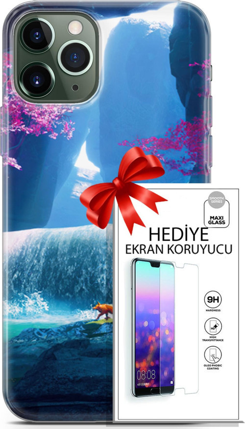 Apple İphone 11 Pro Max Kılıf Orijinal Seri Neo 05 Iron Man Koruma Kılıfı + Ekran Koruyucu