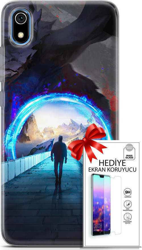 Xiaomi Redmi 7A Kılıf Orijinal Seri Algorand 06 Tünelin Sonu Koruyucu Kapak Ekran Koruyucu