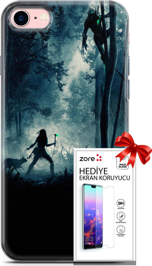 Apple İphone 7 - 8 Kılıf Orijinal Seri Supers 01 Prey Telefon Kılıfı + Ekran Koruyucu