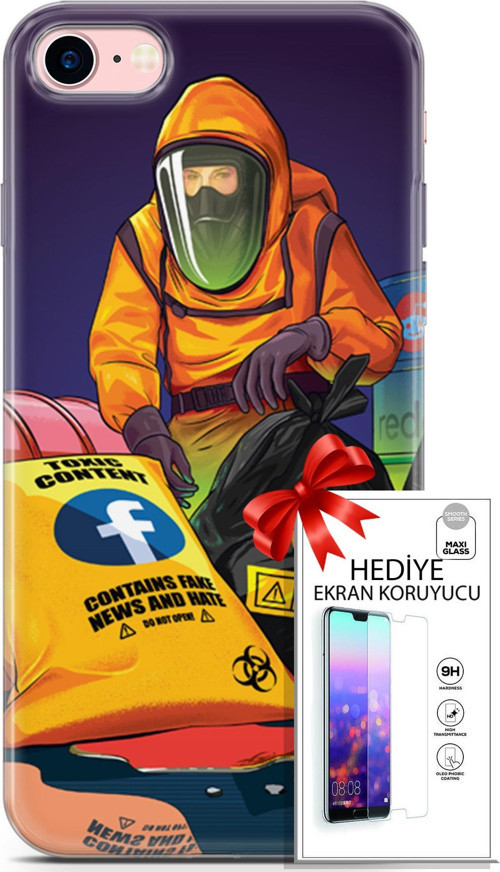 Apple İphone 7 - 8 Kılıf Orijinal Seri Cardano 24 Toxic Darbe Emici Kılıf + Ekran Koruyucu