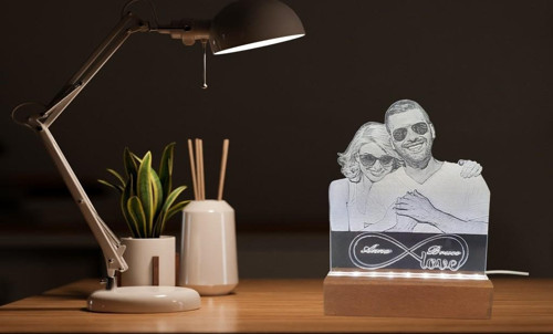 Kişiye Özel Fotoğraflı 3d Model Pleksi Led Dekoratif Gece Lambası