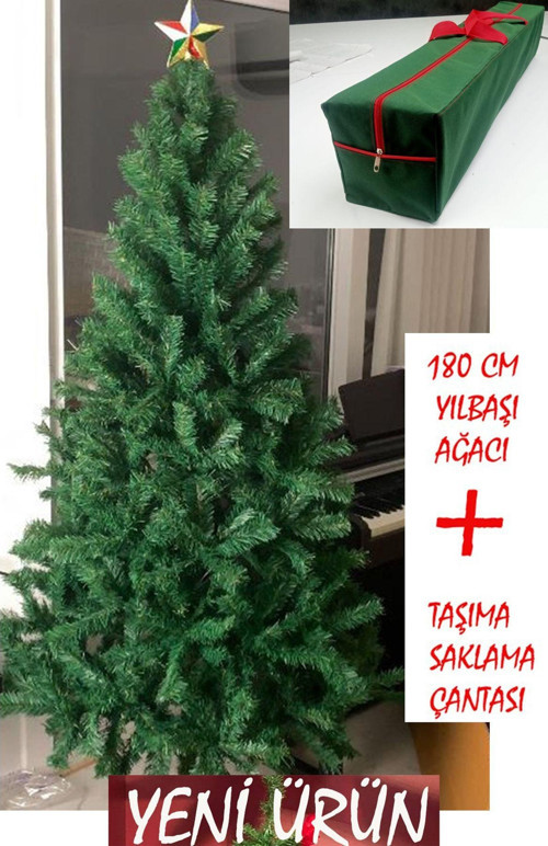 180 cm 580 Gür Dallı Demir Ayaklı Yılbaşı Ağacı