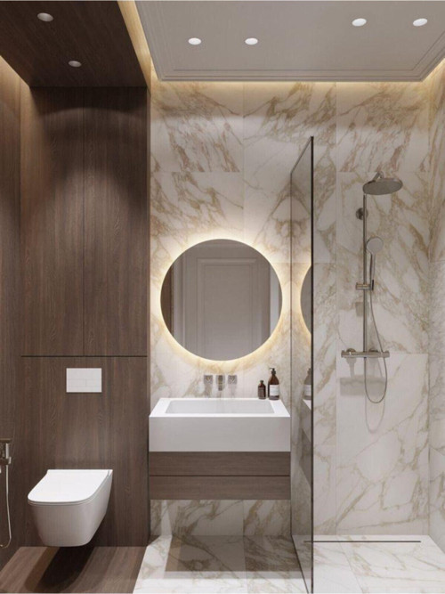 Dnr Mirror 50 Cm Günışığı Ledli Yuvarlak Banyo Aynası Tuvalet Aynası