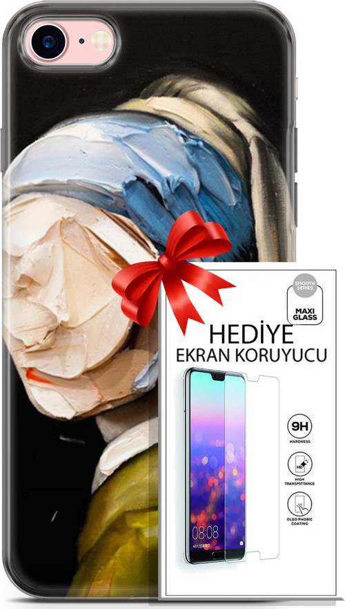 Apple İphone 7 - 8 Kılıf Orijinal Seri Soul 03 Yüzü Olmayan Kadın Arka Kapak + Ekran Koruyucu