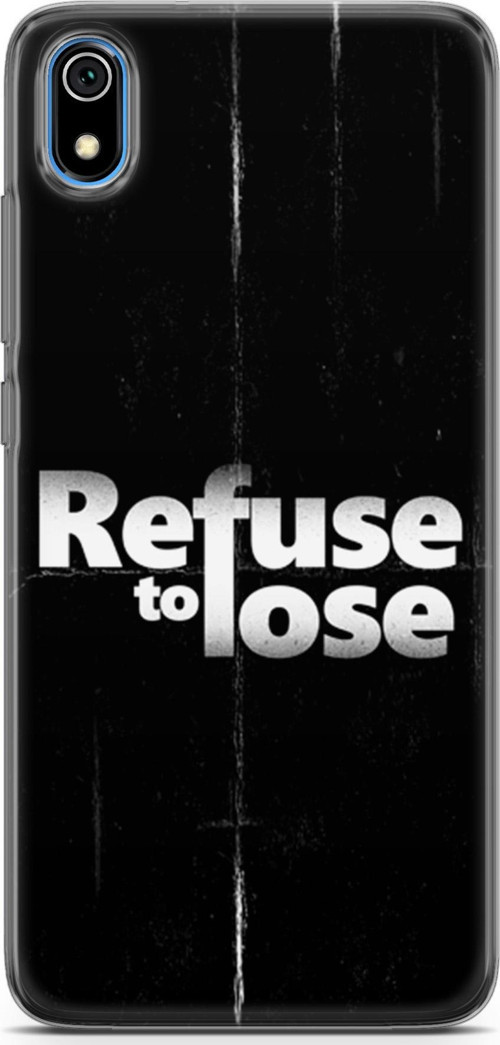Xiaomi Redmi 7A Kılıf Orijinal Seri Typo 03 Refuse To Lose Arka Kapak