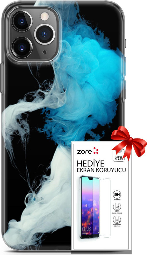 Apple İphone 11 Pro Kılıf Orijinal Seri Supers 06 Soyut Duman Koruyucu Kapak Ekran Koruyucu