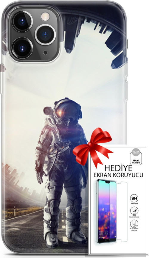 Apple İphone 11 Pro Kılıf Orijinal Seri Algorand 22 Astro Kap + Ekran Koruyucu