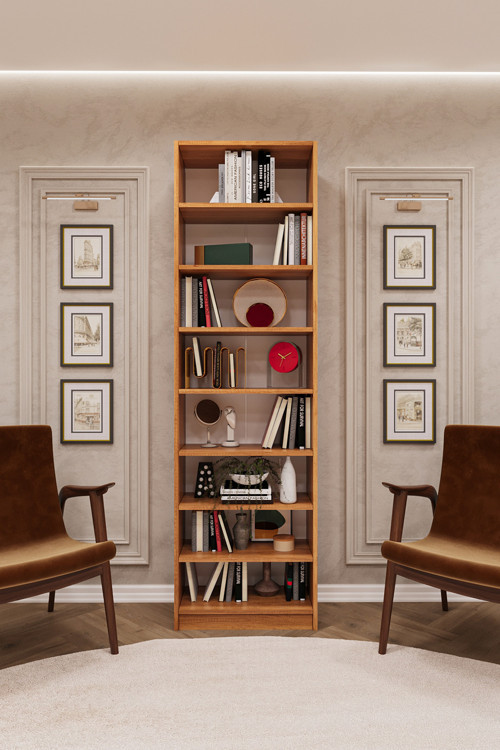 MDF Petra Kitaplık – Ayarlanabilir Raflar, Ev & Ofis Modern Dekoratif Kitaplık, K-05