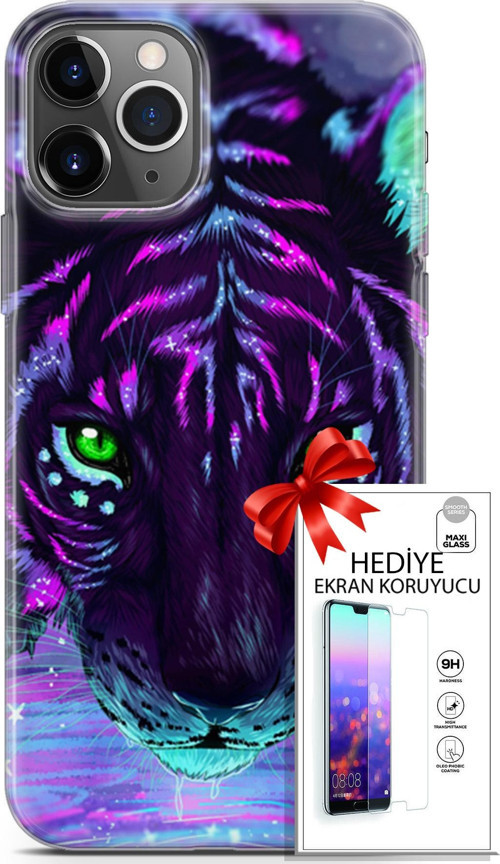 Apple İphone 11 Pro Kılıf Orijinal Seri Algorand 16 Pembe Neon Hediyelik Kılıf Ve Ekran Koruyucu
