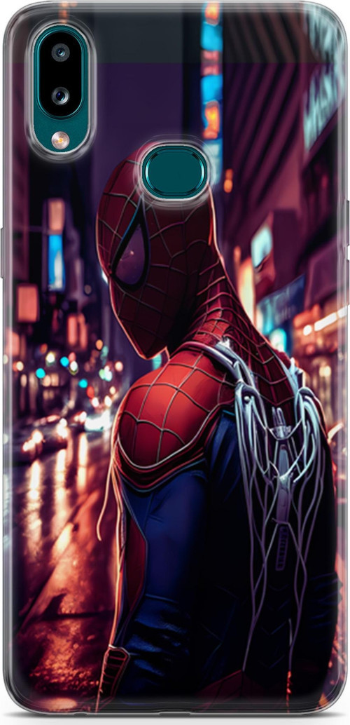 Galaxy A10s Uyumlu Kılıf Yapayzeka 9 Spiderman NY UV Kılıf