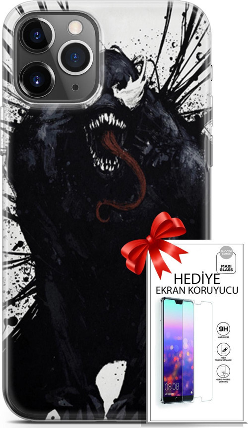 Apple İphone 11 Pro Kılıf Orijinal Seri Cardano 20 Canavar Renkli Kılıf Ekran Koruyucu