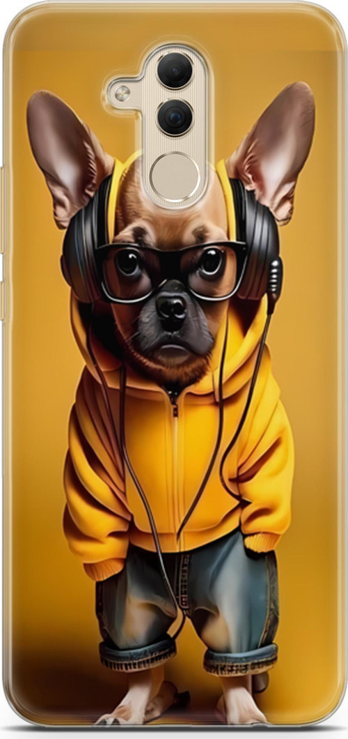 Huawei Mate 20 Lite Uyumlu Kılıf Yapayzeka 19 DJ Bulldog Tam Koruma Kılıf