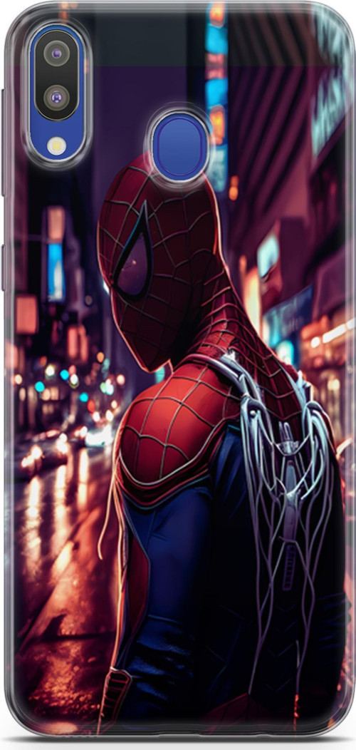 Galaxy M20 Uyumlu Kılıf Yapayzeka 9 Spiderman NY UV Kılıf