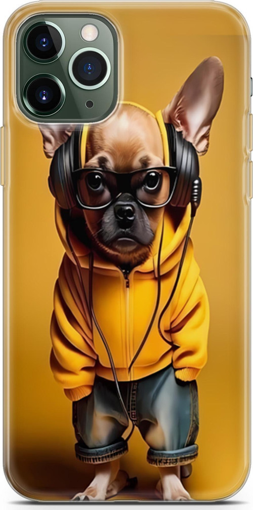 iPhone 11 Pro Max Uyumlu Kılıf Yapayzeka 19 DJ Bulldog Tam Koruma Kılıf