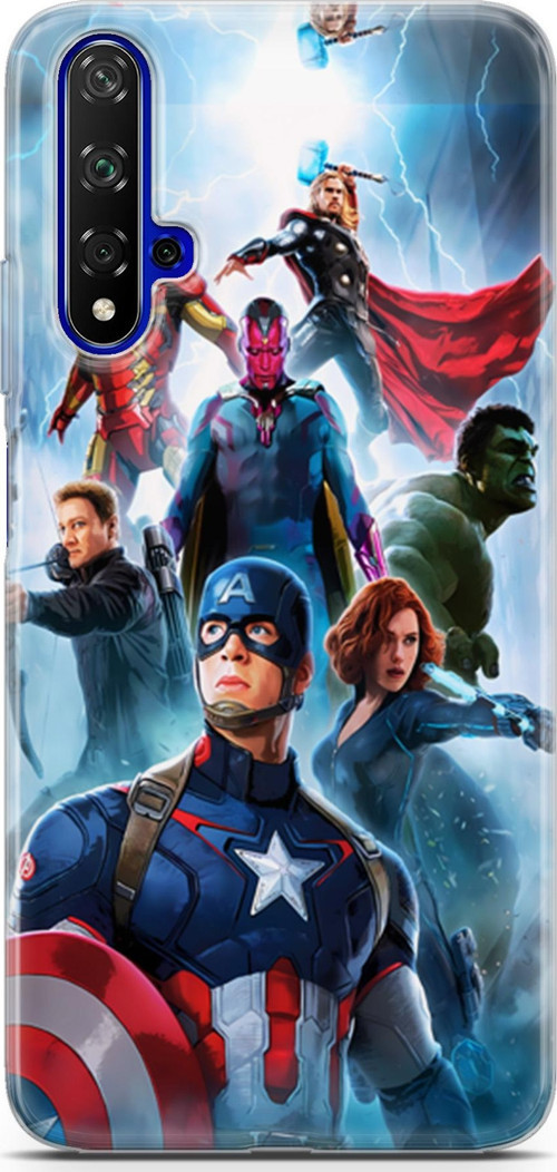 Huawei Nova 5t Uyumlu Kılıf Yapayzeka 6 Marvel Kahramanları Koruyucu Kapak