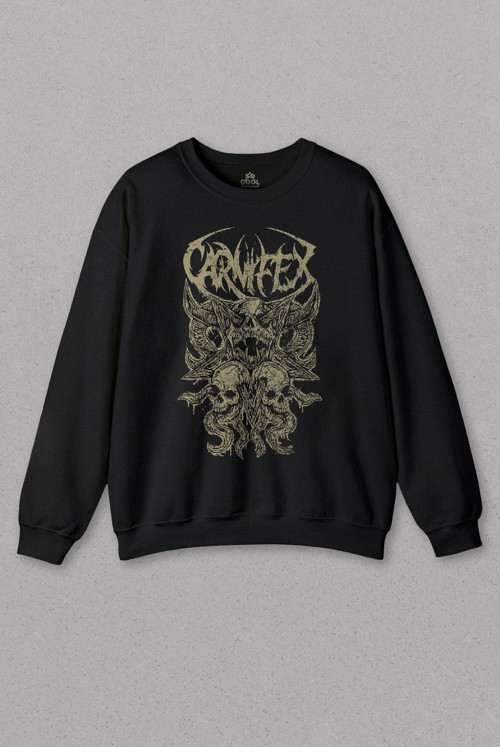 Unisex Sweatshirt Carnifex Rock Ghotic Black Metal Death Music Müzik Baskılı Sweat