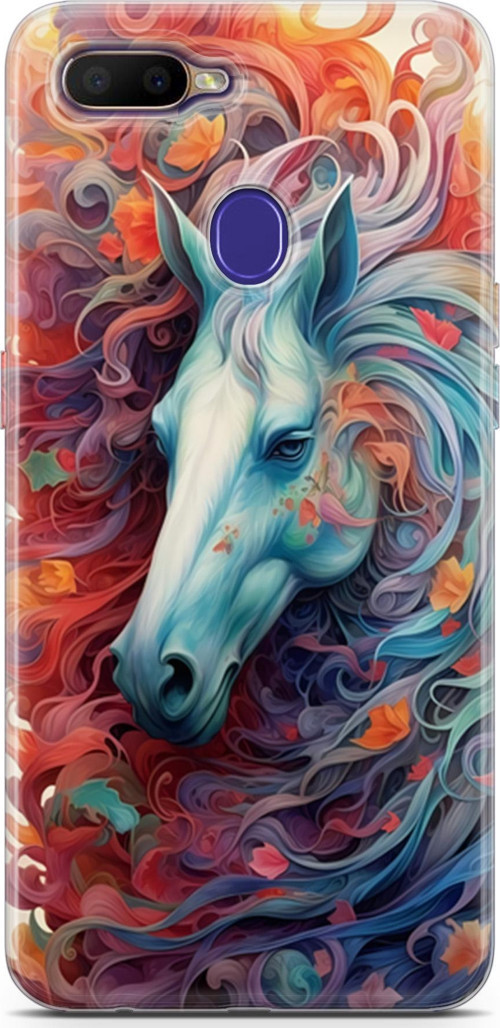 Oppo RX17 Neo Uyumlu Kılıf Yapayzeka 29 At ve Sanat Leke Tutmaz Kapak