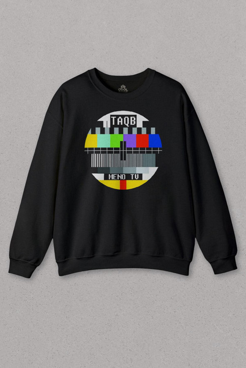 Unisex Sweatshirt No Signal Teletex Nostalji Tv Baskılı Sweat