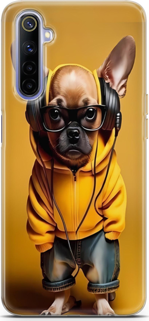 Realme 6 Uyumlu Kılıf Yapayzeka 19 DJ Bulldog Tam Koruma Kılıf