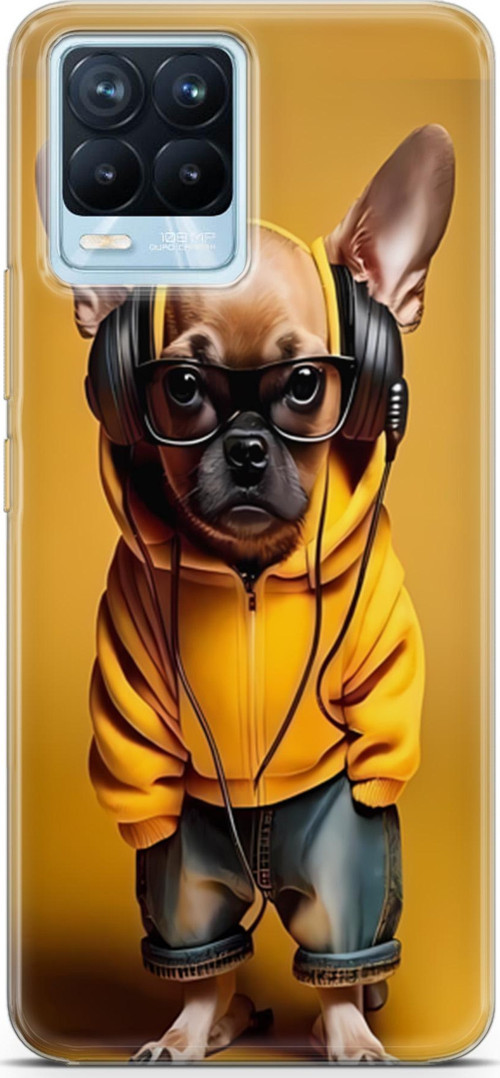 Realme 8 Pro Uyumlu Kılıf Yapayzeka 19 DJ Bulldog Tam Koruma Kılıf