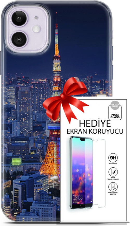 Apple İphone 11 Kılıf Orijinal Seri Fantasy 02 Eyfel Kapak Ve Ekran Koruyucu