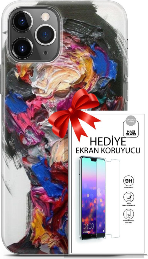 Apple İphone 11 Pro Kılıf Orijinal Seri Soul 02 Sanatsal Kapak Ve Ekran Koruyucu
