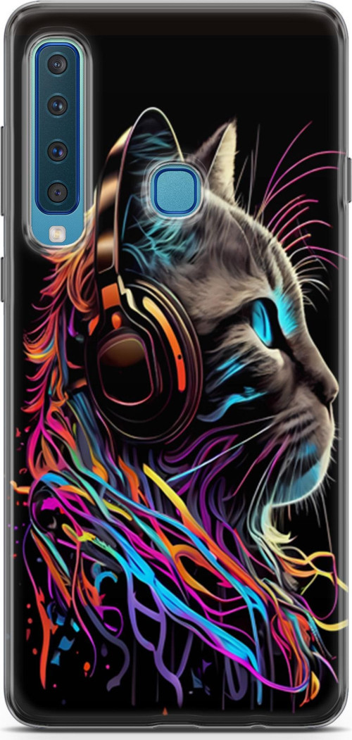 Galaxy A9 2018 Uyumlu Kılıf Yapayzeka 25 DJ Kedi Soyulmayan Kılıf
