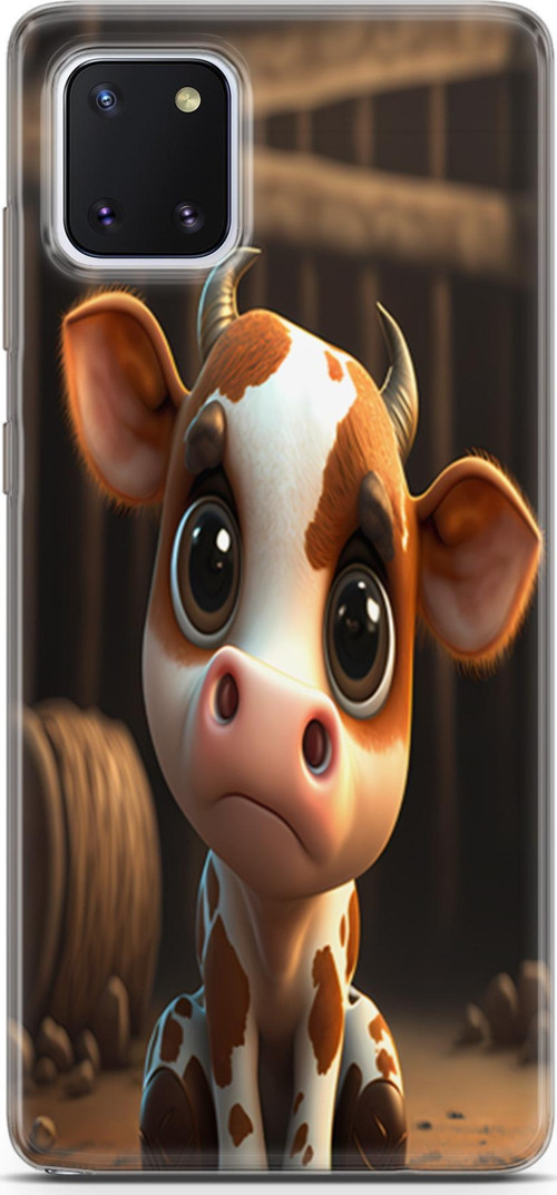 Galaxy Note 10 Lite Uyumlu Kılıf Yapayzeka 21 Cute Cow Darbe Önleyici Kapak