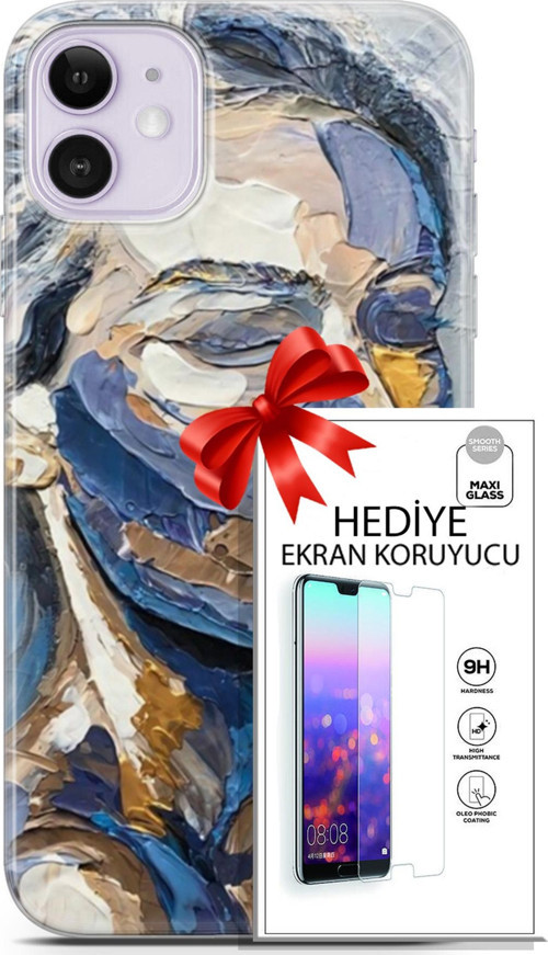 Apple İphone 11 Kılıf Orijinal Seri Soul 06 Mavi Yüz Koruyucu Kapak Ekran Koruyucu