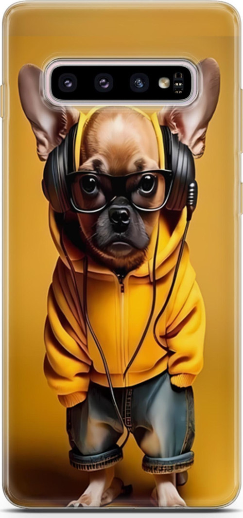 Galaxy S10 Plus Uyumlu Kılıf Yapayzeka 19 DJ Bulldog Tam Koruma Kılıf