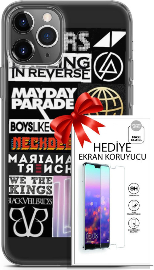 Apple İphone 11 Pro Kılıf Orijinal Seri Punky 28 Killers İz Bırakmayan Kılıf + Ön Ekran Koruyucu