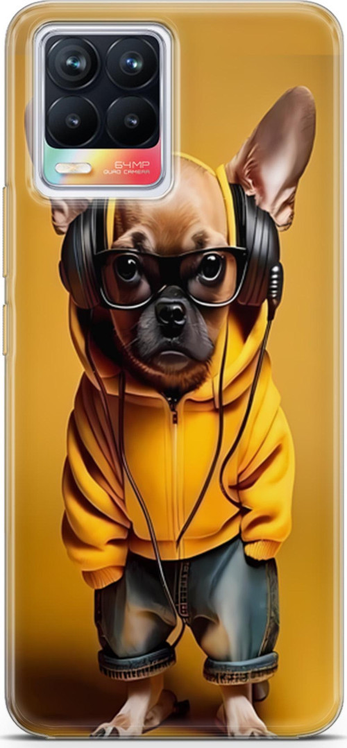 Realme 8 Uyumlu Kılıf Yapayzeka 19 DJ Bulldog Tam Koruma Kılıf