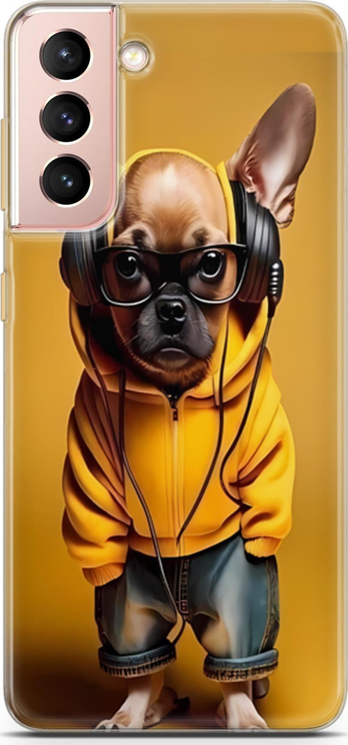 Galaxy S21 Uyumlu Kılıf Yapayzeka 19 DJ Bulldog Tam Koruma Kılıf