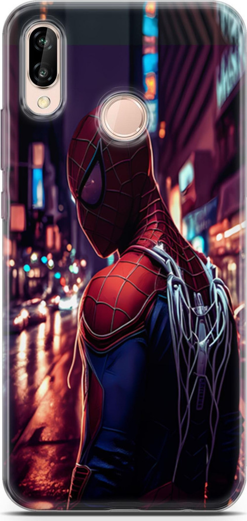 Huawei P20 Lite Uyumlu Kılıf Yapayzeka 9 Spiderman NY UV Kılıf