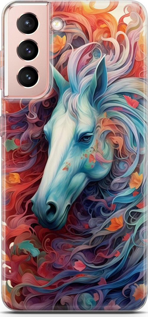 Galaxy S21 Uyumlu Kılıf Yapayzeka 29 At ve Sanat Leke Tutmaz Kapak