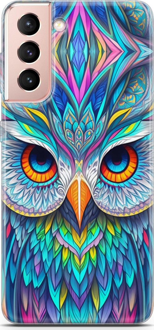 Galaxy S21 Uyumlu Kılıf Yapayzeka 30 Baykuş Kenarları Şeffaf Kapak
