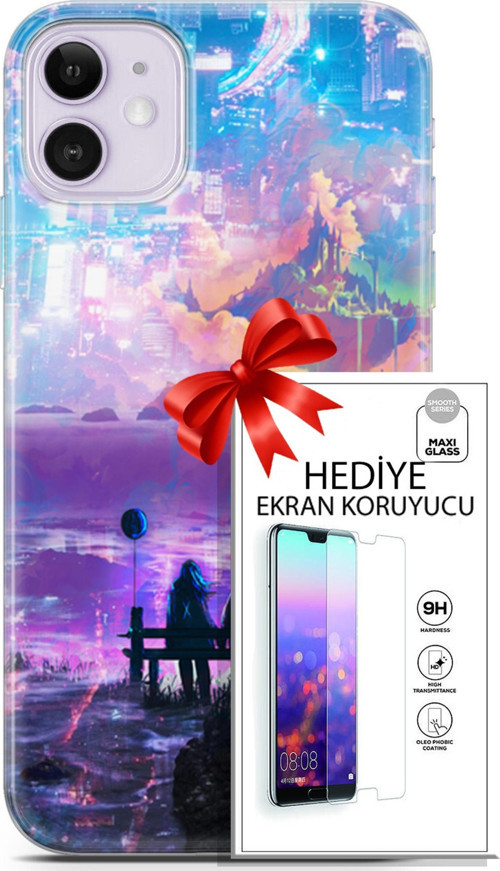 Apple İphone 11 Kılıf Orijinal Seri Neo 25 Spider Man Miles Soyulmayan Kılıf + Ekran Koruyucu Full Koruma