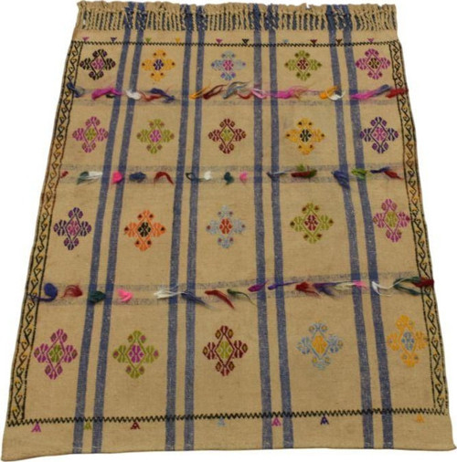Yeni El Dokuma Benzersiz Otantik Pamuklu Yörük Tülü Yün Kilim 5638