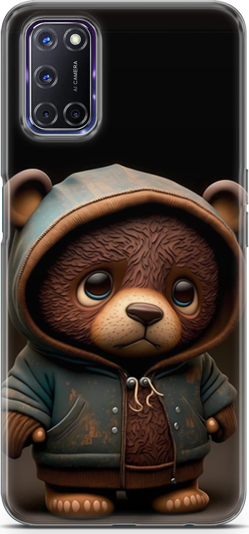 Oppo A72 Uyumlu Kılıf Yapayzeka 17 Minik Ayıcık Yumuşak Kılıf