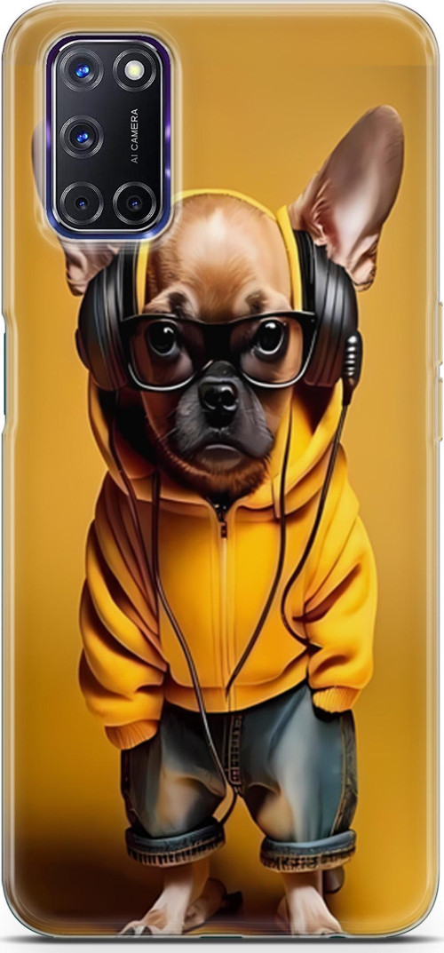 Oppo A72 Uyumlu Kılıf Yapayzeka 19 DJ Bulldog Tam Koruma Kılıf