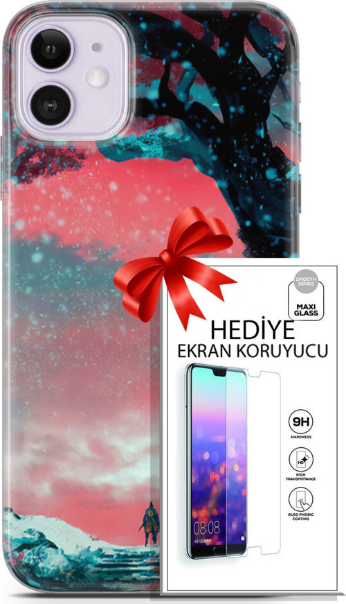 Apple İphone 11 Kılıf Orijinal Seri Neo 01 Bıçaklı Joker Telefon Kılıfı + Ekran Koruyucu