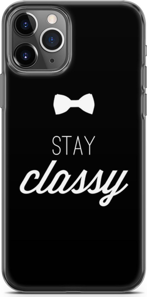 Apple İphone 11 Pro Kılıf Orijinal Seri Typo 18 Stay Classy Parlak Kılıf
