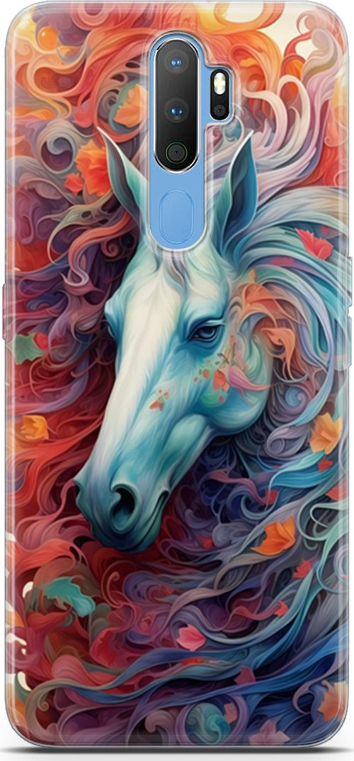 Oppo A9 2020 Uyumlu Kılıf Yapayzeka 29 At ve Sanat Leke Tutmaz Kapak