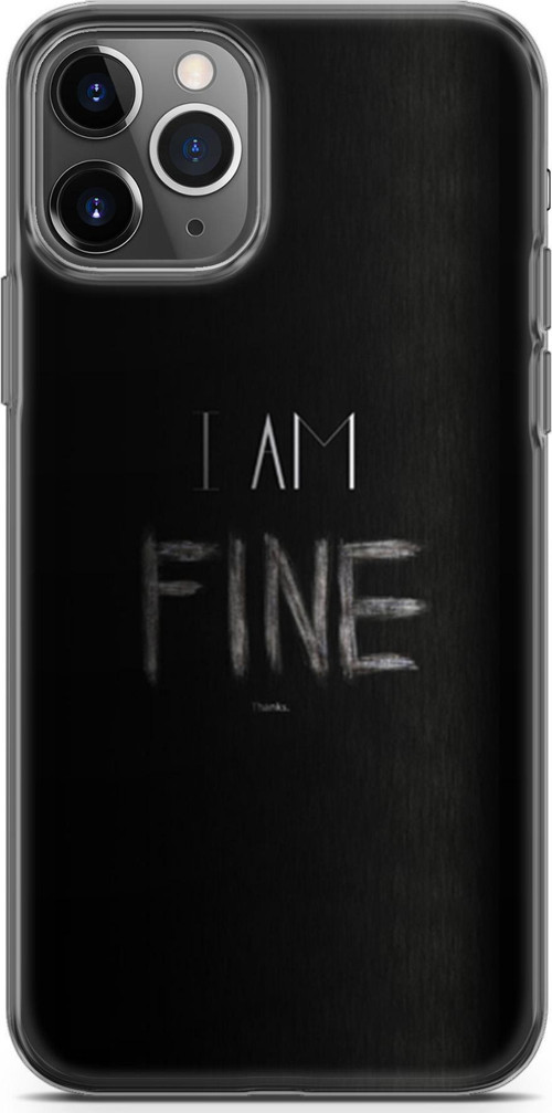 Apple İphone 11 Pro Kılıf Orijinal Seri Typo 04 I Am Fine Silikon Kılıf
