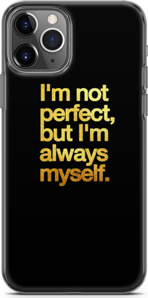 Apple İphone 11 Pro Kılıf Orijinal Seri Typo 20 I'M Not Perfect Renkli Kılıf